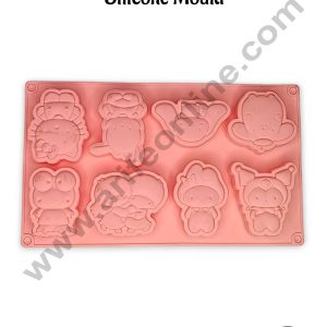 CAKE DECOR™ 8 Cavity Melody & Kuromi Theme Silicone Mould | Jelly & Soap Mould | Baking Mould - SBSM-IA-321-2