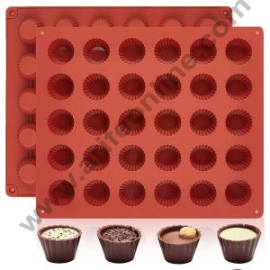 CAKE DECOR™ 30 Cavity Mini Muffin Shape Silicone Mould | Muffin Mould - (SBSM-LBM1090)