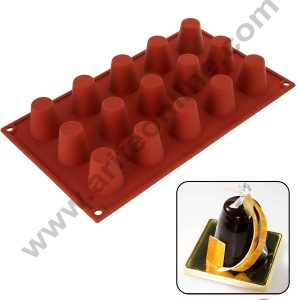 CAKE DECOR™ 15 Cavities Cone Shape Silicone Mould | Jelly & Soap Mould | Baking Mould - SBSM-ck2-8081