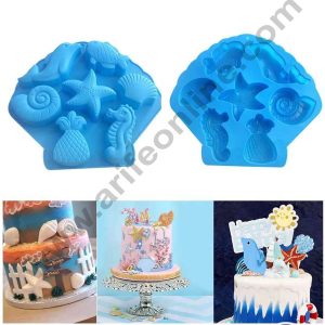 CAKE DECORβ’ 7 Cavity Sea Animal Theme Silicone Mould | Jelly & Soap Mould | Baking Mould - SBSM-ck3-621