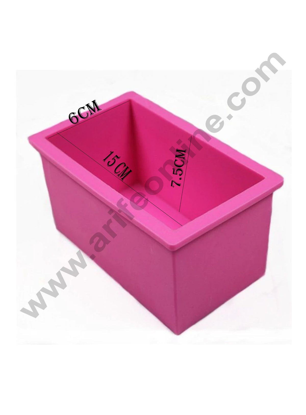 Cake Decor Silicon Small Rectangular Soap /Cake /Loaf Mold Size :15x 6 x 7.5 CM