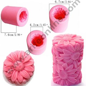 Cake Decor Silicon Sun Flower Soap Mould /Cake Muffin Mould Size : 4.2 x 4.2 x 7.6 CM