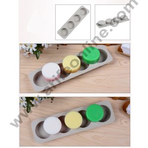Cake Decor 4 Cavity Round Silicone Moulds for Soaps and Chocolate Jelly DessertsΒ Mould