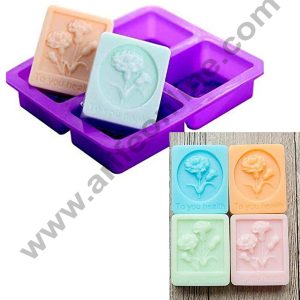 Cake Decor 4 Cavity Flower with To You Health Silicone Moulds for Soaps and Chocolate Jelly Desserts Mould