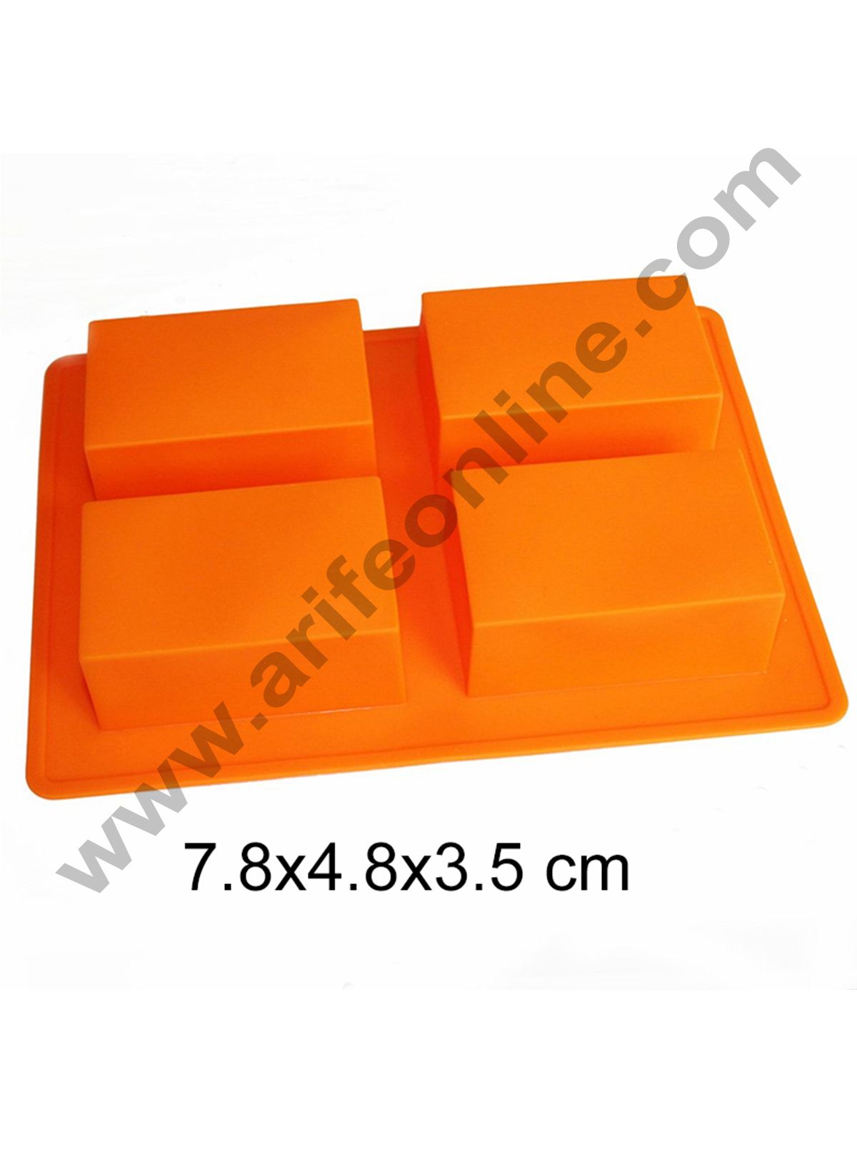 Cake Decor 4 Cavity Rectangle Bread Loaf Silicone Moulds for Soaps and Chocolate Jelly Desserts Mould