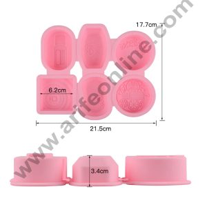 Cake Decor 6 Cavity doTERRA Bottle Rose Square Silicone Moulds for Soaps and Chocolate Jelly Desserts Mould