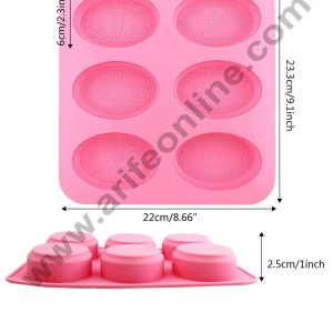 Cake Decor 6 Cavity Oval Frame Butterfly Crown Heart Design Silicone Moulds for Soaps and Chocolate Jelly Desserts Mould