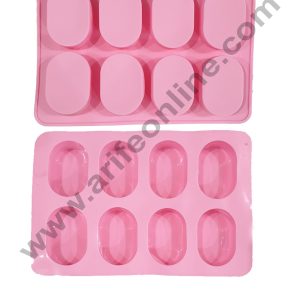 Cake Decor 8 Cavity Small Bread Mold Silicone Moulds for Soaps and Chocolate Jelly Desserts Mould