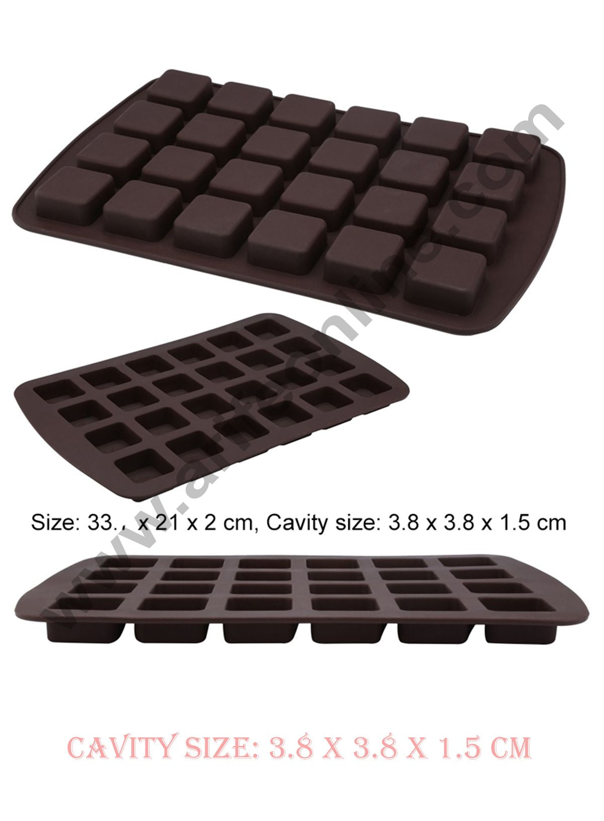 Cake Decor 24 Cavity Square Mold Silicone Moulds for Soaps and Chocolate Jelly Desserts Mould
