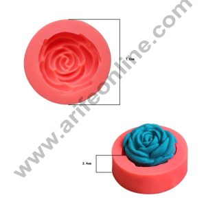 Cake Decor Silicon 1 Cavity Rose Soap Mould /Cake Muffin Mould Size : 7.0 x 7.0 x 2.4 CM