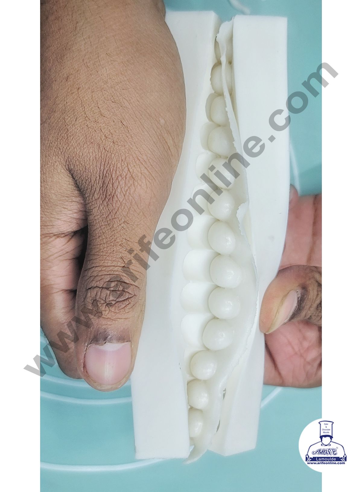 Cake Decor Silicon 1Pc 3D Bead Pearl Silicone Fondant Mold Cake Edge Decoration Marzipan Mould SBSP-460