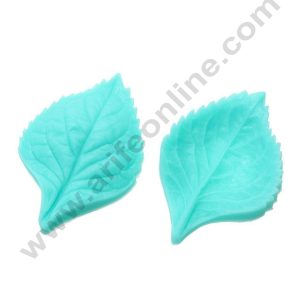 Cake Decor Silicone 2 Cavity Rose Leaf Veiner Fondant Marzipan Mould