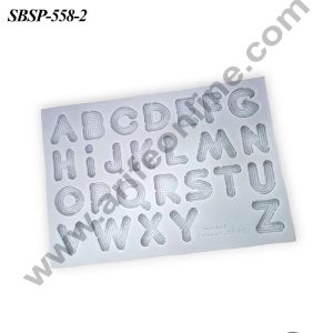 CAKE DECORβ’ Textured Uppercase Letters Silicone Fondant mould | Cake Decoration - (SBSP-558-2)