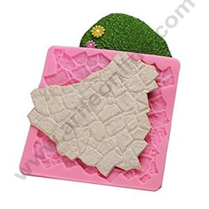 Cake Decor 1 Cavity Cobble Stone Wall Fondant Marzipan Mould