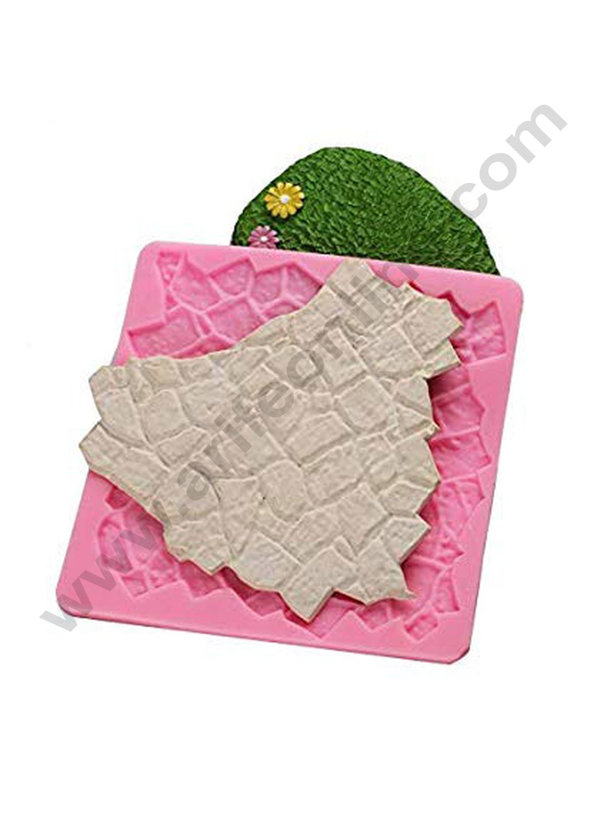 Cake Decor 1 Cavity Cobble Stone Wall Fondant Marzipan Mould