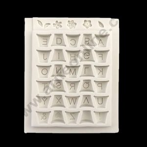 Cake Decor 36 Cavity Flower Pot Letters Fondant Marzipan Mould