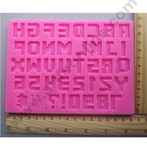Cake Decor 43 Cavity Pixel Alphabet Letter and Number Fondant Marzipan Mould