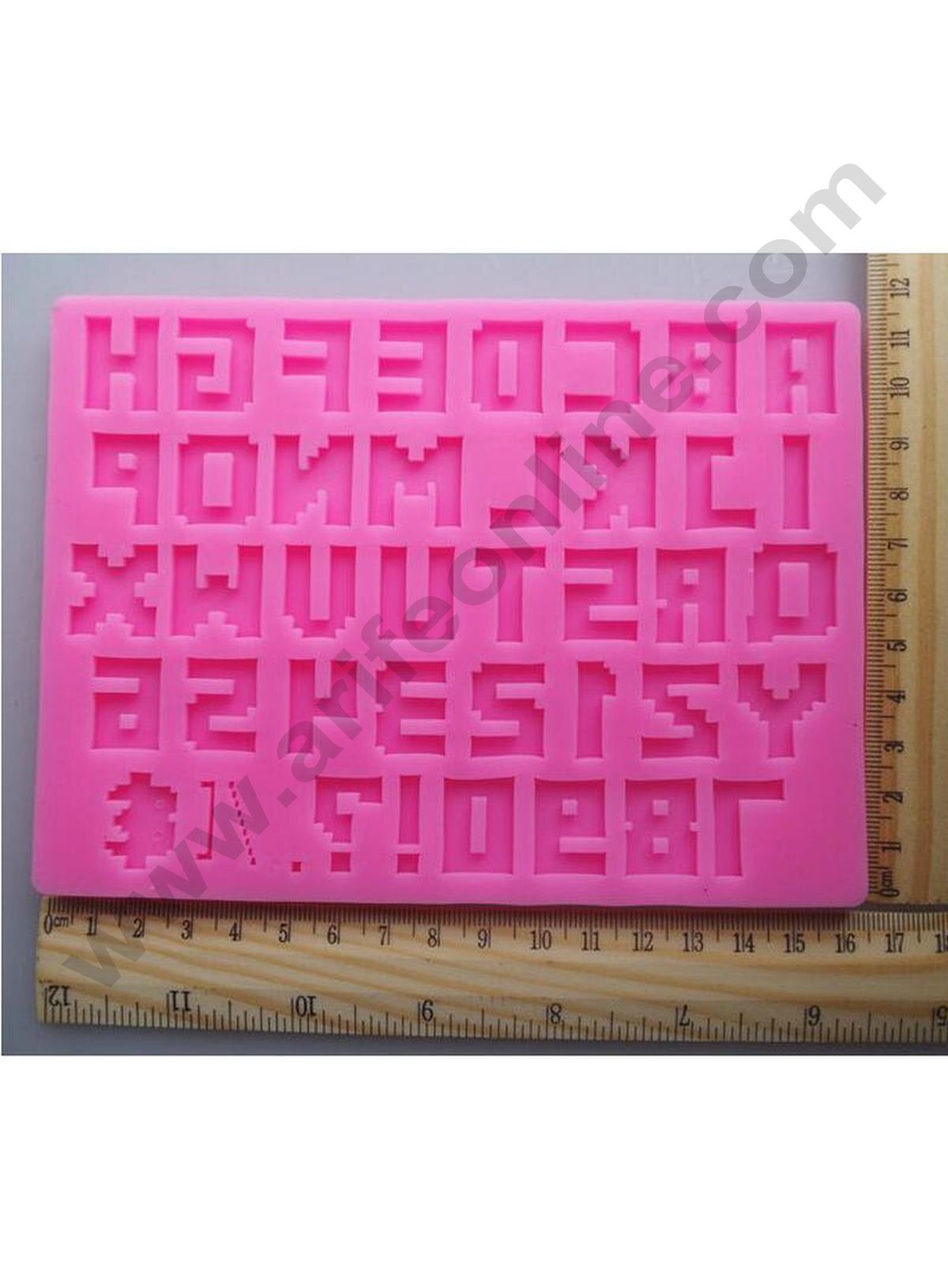 Cake Decor 43 Cavity Pixel Alphabet Letter and Number Fondant Marzipan Mould