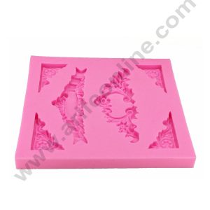 Cake Decor 6 Cavity Border And Frame Fondant Marzipan Mould