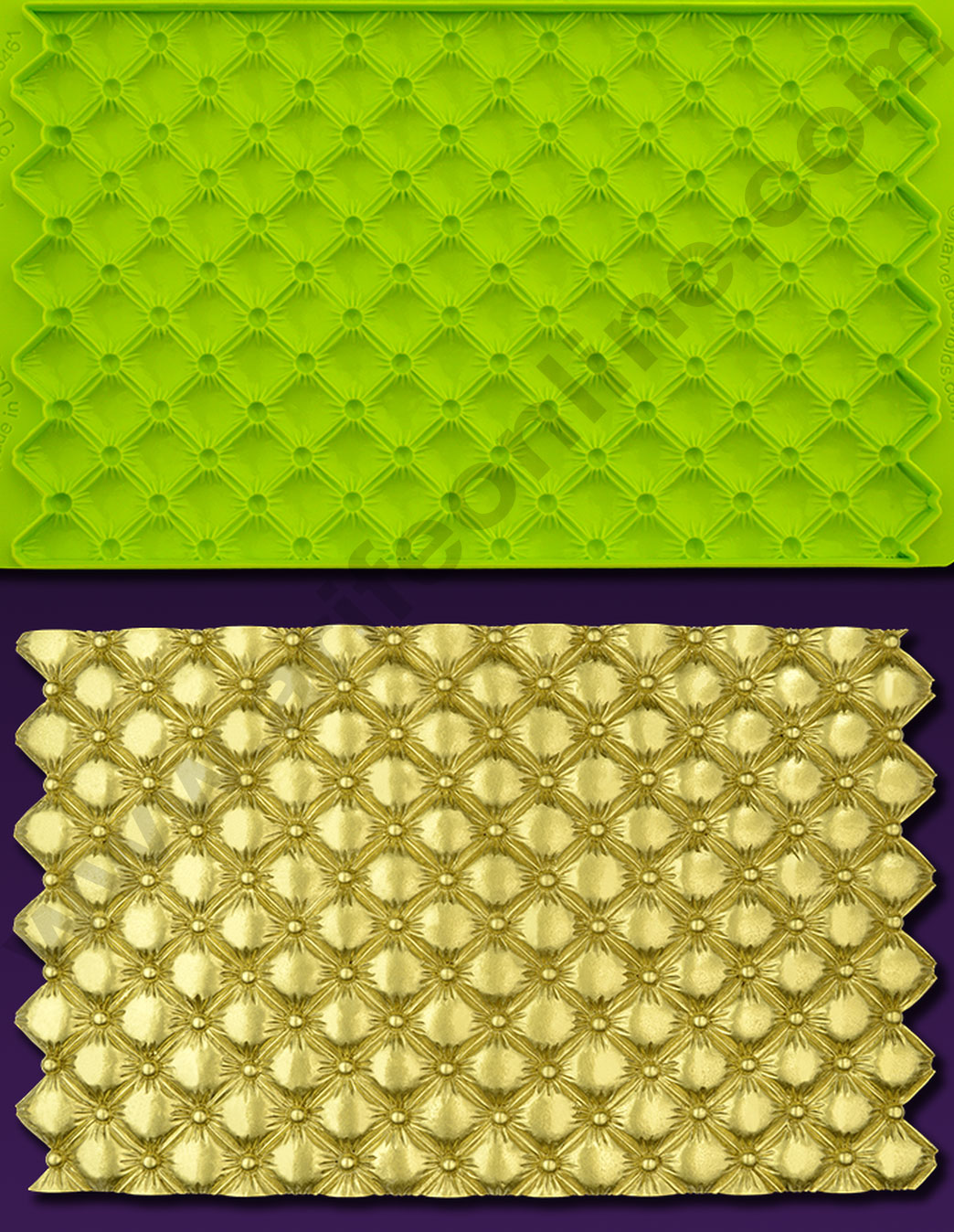 Cake Decor Silicone Tufted Swiss Dot Continuous Quilting Simpress Fondant Marzipan Mould