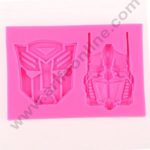 Cake Decor 2 Cavity 3D Transformers Mask Fondant Marzipan Mould
