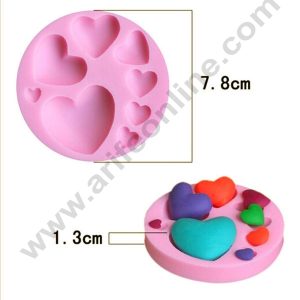 Cake Decor Silicone 8 Cavity Love Heart Fondant Marzipan Mould