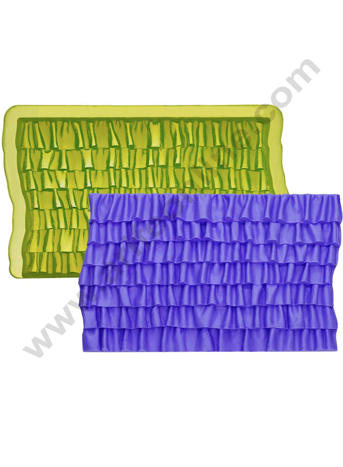 Cake Decor Romantic Ruffle Simpress Silicone Mold Cake Decorating Fondant Gum Paste Icing