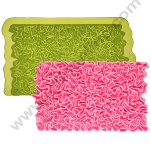 Cake Decor Scrunch Ruffle Simpress Silicone Mold Cake Decorating Fondant Gum Paste Icing