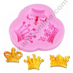 Cake Decor Silicone 3 Cavity Crown Shaped Silicone Fondant Clay Marzipan Cake Decoration Mould SBSP-701