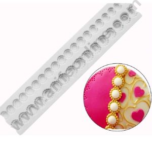 Cake Decor Silicon 2 Cavity Bead Shape Fondant Clay Marzipan Cake Decoration Mould SBSP-705