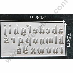Cake Decor Silicon Gothic Small Letters Alphabet Shape Fondant Clay Marzipan Cake Decoration Mould SBSP-727