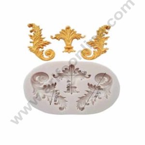 Cake Decor Silicon Vintage Frame Shape Fondant Clay Marzipan Cake Decoration Mould SBSP-731
