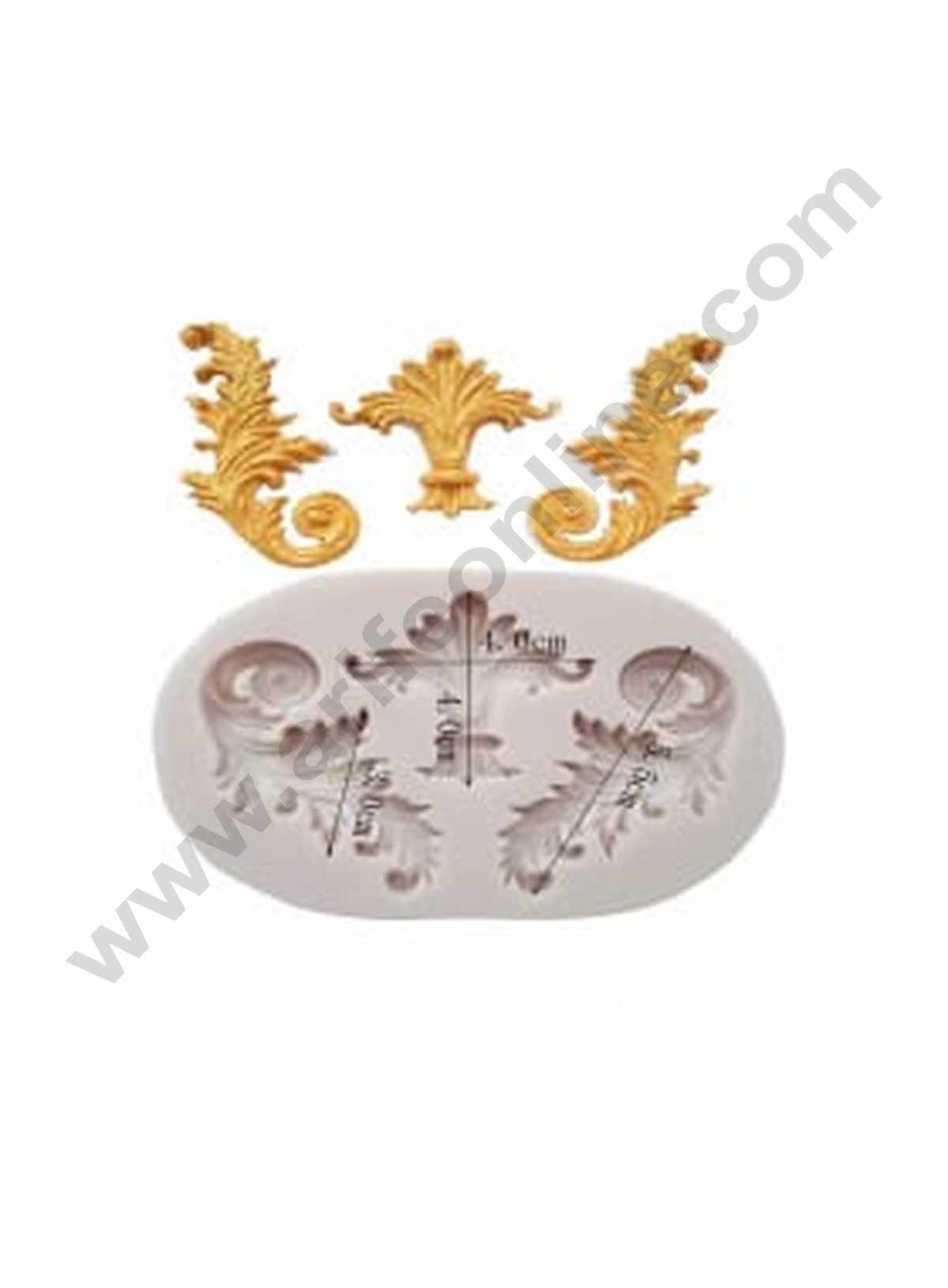 Cake Decor Silicon Vintage Frame Shape Fondant Clay Marzipan Cake Decoration Mould SBSP-731