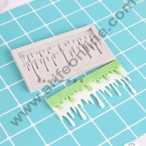 Cake Decor 1 Cavity Drips Shape Silicone Mold for Cake Decoration