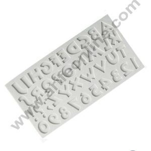 CAKE DECORβ’ Uppercase Alphabet Numbers & Special Characters Shape Silicone Fondant Mold Silicon Marzipan Mould SBSP-A10ZM