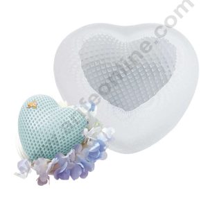 CAKE DECORβ’ 3D Silicon 1 Cavity Heart Shaped Silicon Candle Moulds SBSP-DYF6169