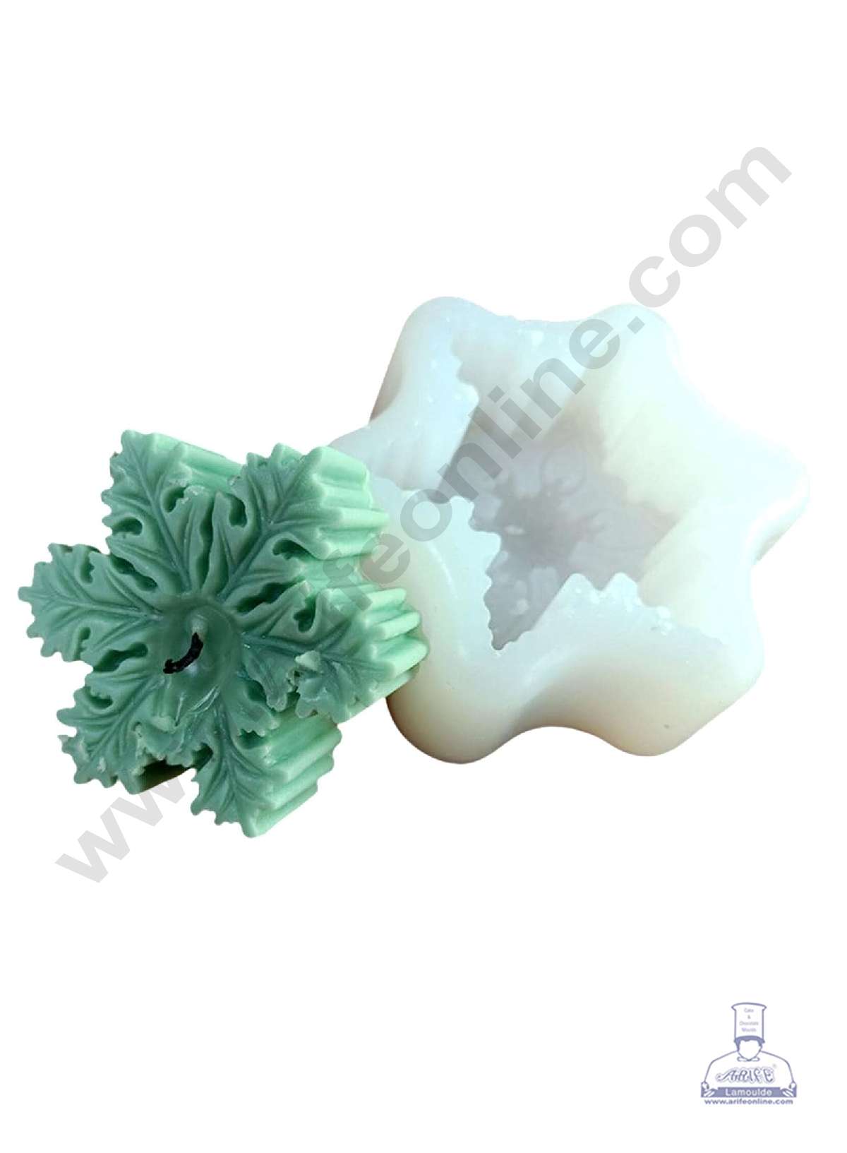 CAKE DECORβ’ 3D Silicon Snowflake Mould Candle Mould Soap Mould DIY Mould Christmas Silicone Soap Mould - SBSP-DYF6583
