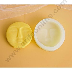 CAKE DECOR™ 3D Silicon 1 cavity Abstract Face Shaped Mould, Silicone Candle, Soap, Epoxy Mould Cake Decoration SBSP-DYF6636