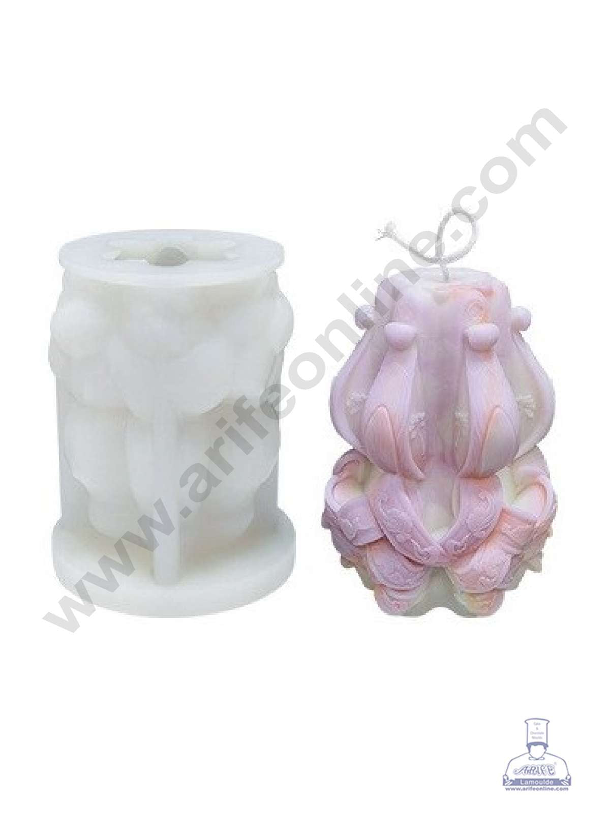 CAKE DECORβ’ 3D Silicon 1 Cavity Carved Root Shape Silicon Candle Mould, Silicon Soap Mould, Handmade Decorative Soap Ornament Making SBSP-DYF6986