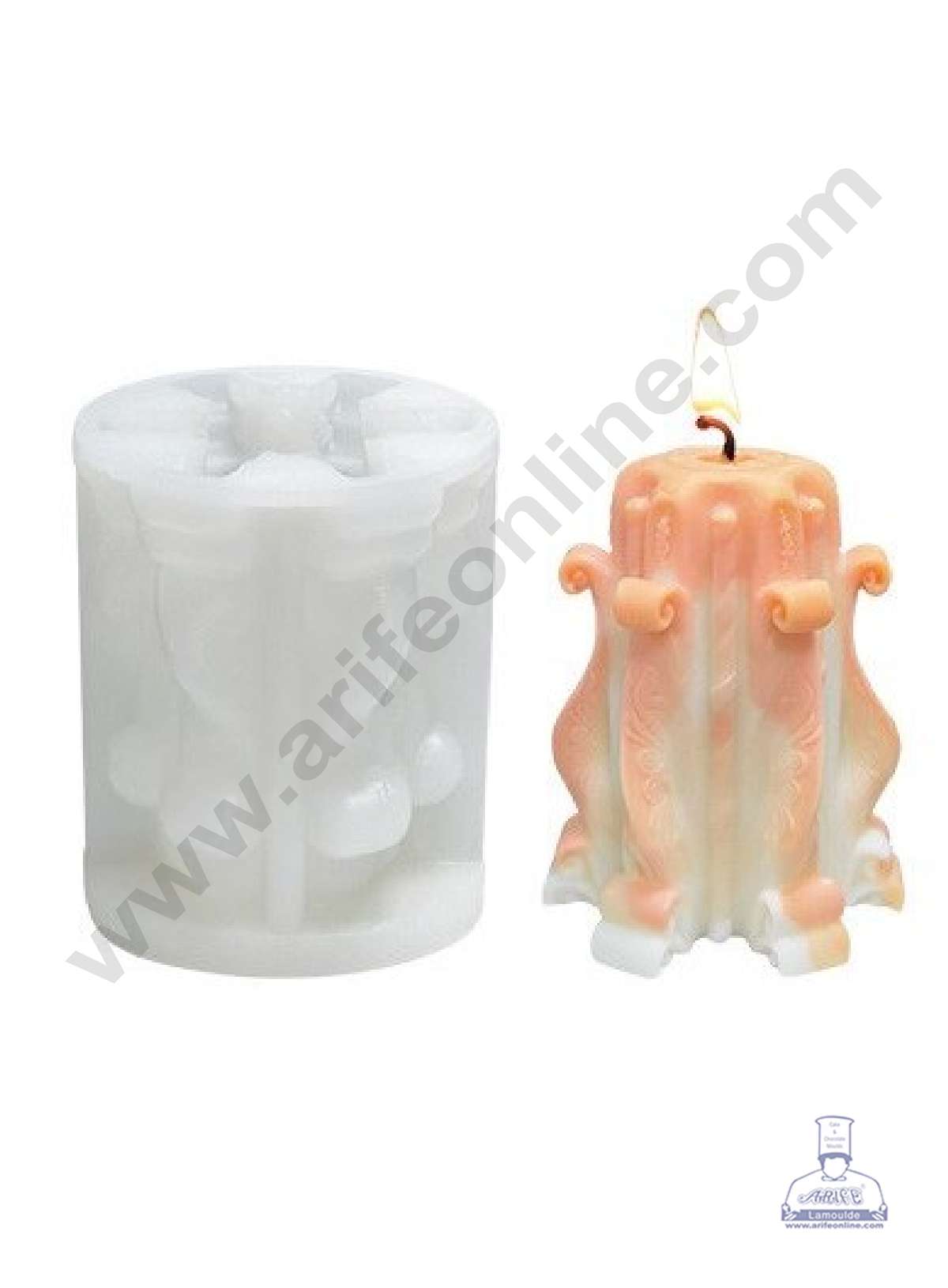CAKE DECORβ’ 3D Silicon 1 Cavity Carved Root Shape Silicon Candle Mould, Silicon Soap Mould, Handmade Decorative Soap Ornament Making SBSP-DYF6987