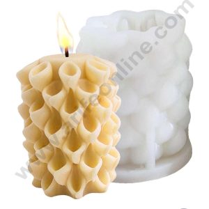 CAKE DECORβ’ 3D Silicon 1 Cavity Pine Spiral Pillar Silicon Candle Mould, Silicon Soap Mould, Handmade Soap Candy Making SBSP-DYF6990