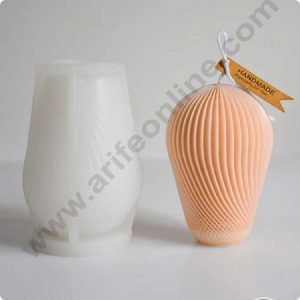 CAKE DECORβ’ 3D Silicon 1 Cavity Spiral Light Bulb Balloon Design Silicon Candle Mould, Silicon Soap Mould, Handmade Decorative Soap Ornament Making SBSP-DYF6992