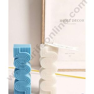CAKE DECORβ’ 3D Silicon 1 Cavity Geometric S-Line Shape Silicon Candle Moulds SBSP-DYF7005