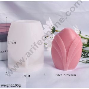 3D Silicon 1 Cavity Tulip Shape Silicon Candle Mould, Silicon Soap Mould (SBSP-DYF7006) - CAKE DECORβ’
