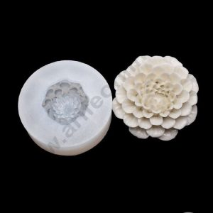 CAKE DECOR™ 3D Silicon 1 Cavity Dahlia Flower Silicon Candle Moulds, Silicon Soap Mould, Handmade Soap Candy Making SBSP-DYF7085