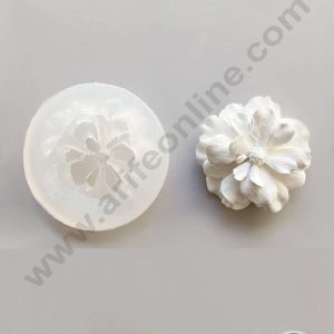 CAKE DECOR™ 3D Silicon 1 cavity Begonia Rose Flower Buttercup Mould Silicone Candle Mould, Soap Mould SBSP-DYF7091