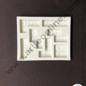 Cake Decor Silicone 7 Cavity Puzzle Game Shape Fondant Marzipan Mould