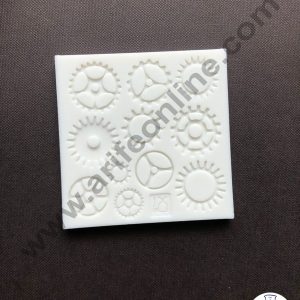 Cake Decor Silicone 12 Cavity Clockwork Gear Fondant Marzipan Mould