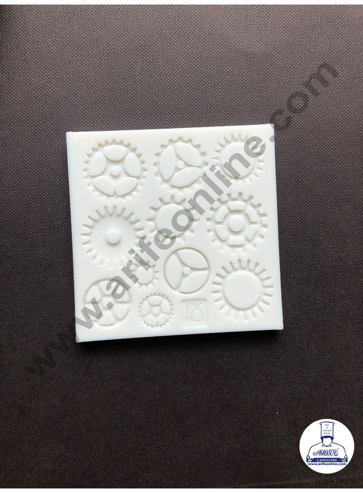 Cake Decor Silicone 12 Cavity Clockwork Gear Fondant Marzipan Mould