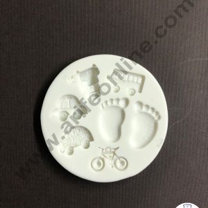 Cake Decor Silicone 7 Cavity Cycle Bus Car Fondant Marzipan Mould